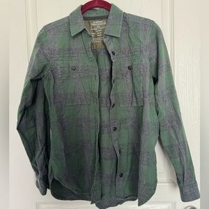 REI Green & Grey Flannel Womens Size XS